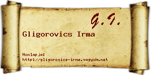 Gligorovics Irma névjegykártya