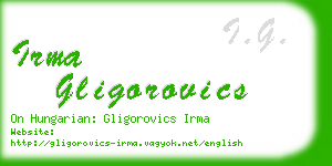 irma gligorovics business card